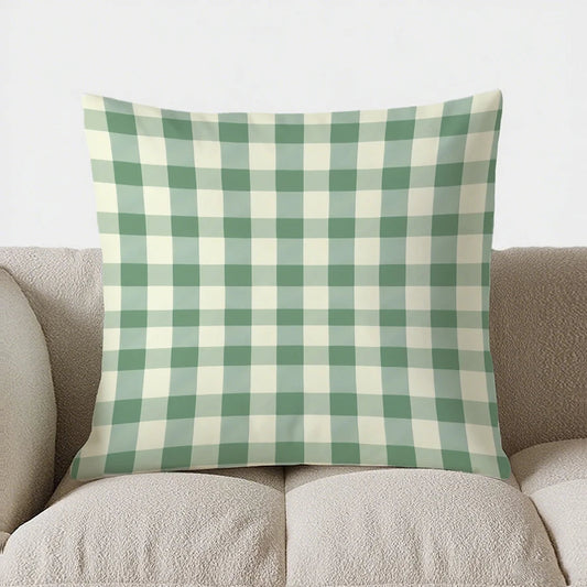 <strong>Grün-Weiß Kariert Kissenbezug 40x40</strong> – Stilvolles Design für Ihr Zuhause 0