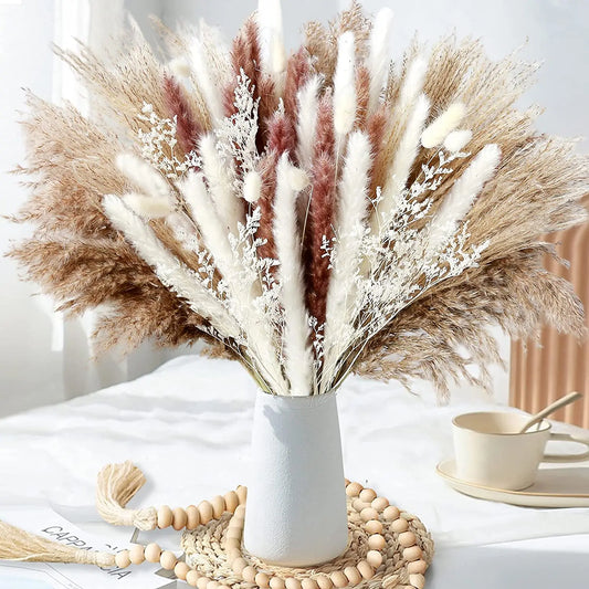 <strong>Natürlicher Getrockneter Pampasgras-Blumenstrauß</strong> – Elegante Boho-Dekoration für Ihr Zuhause 0