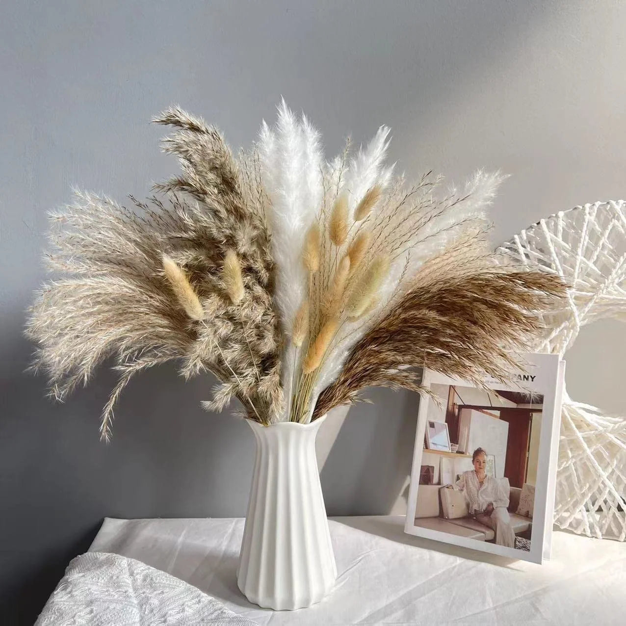 <strong>Natürlicher Getrockneter Pampasgras-Blumenstrauß</strong> – Elegante Boho-Dekoration für Ihr Zuhause 7
