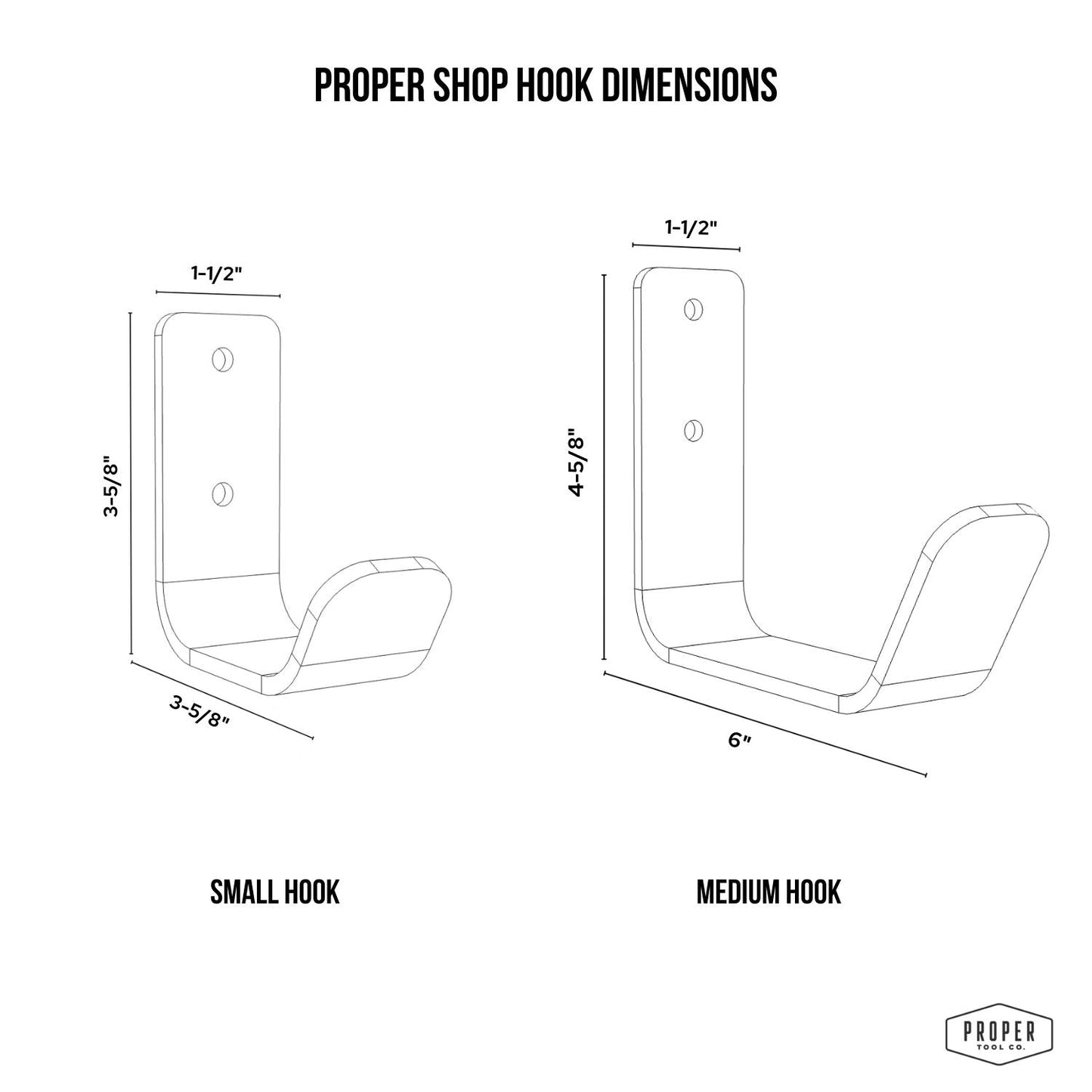 <strong>Proper Ladenhaken 2er-Pack – Robuste Aufbewahrungslösung für Ihre Werkstatt</strong> 2