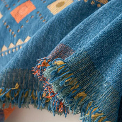 <strong>Sofabezug Chenille mit Fransen – Stilvolles Bohemian Design für Ihr Zuhause</strong> 6