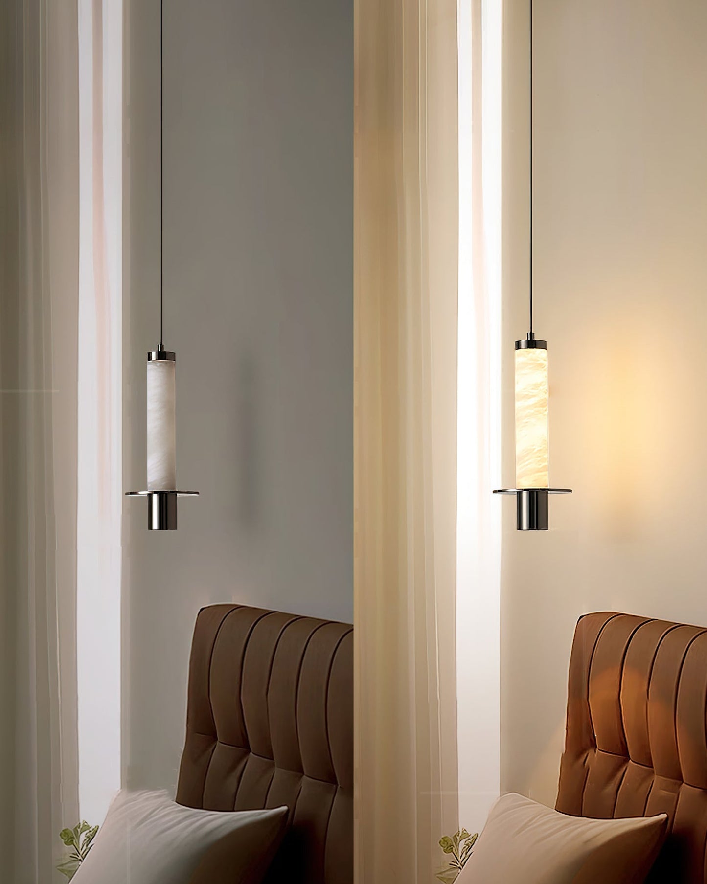 <strong>Zigrina Pendelleuchte</strong> – Eleganter Alabaster-Zylinder mit Warmem Licht 6