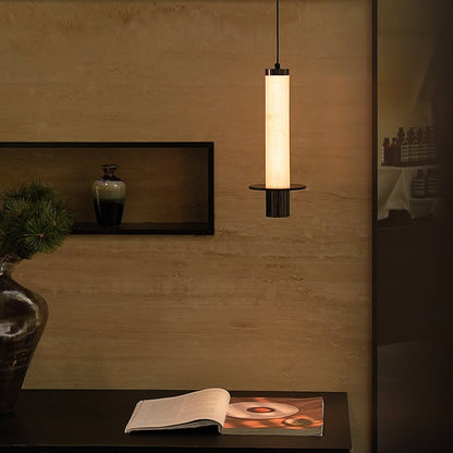 <strong>Zigrina Pendelleuchte</strong> – Eleganter Alabaster-Zylinder mit Warmem Licht 7